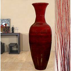 Shop Tall Mahogany 60 Inch Bamboo Vase And Branches Overstock