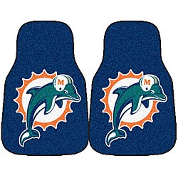 Fanmats NFL Miami Dolphins 2-piece Car Mat Set