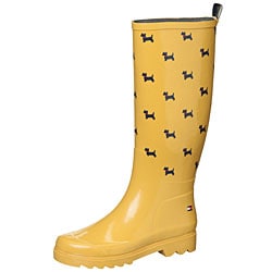 tommy hilfiger yellow rain boots