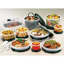 Fresh Seal food container set, 30pcs, green. Colour: green