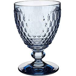 slide 1 of 1, Villeroy & Boch Boston Blue 4-piece Goblet Set