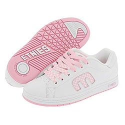 pink and white etnies