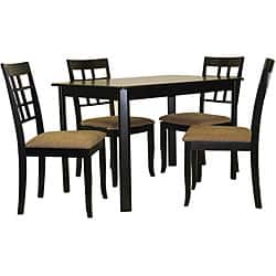 slide 1 of 1, Portofino Black 5-piece Dining Set