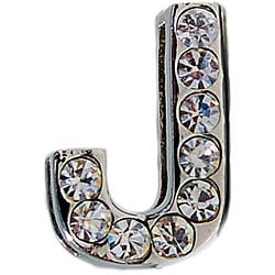 Beau Nouveau Clear Rhinestone Letter 'J' Collar Slider Charm ...