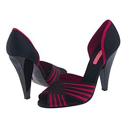 Betsey Johnson Kipp Black/Fuchsia Satin. Opens flyout.