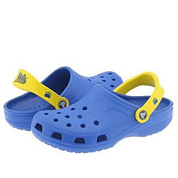 crocs blue and yellow