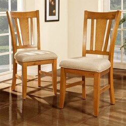 Americana Light Oak Dining Chair (Set of 2) - Bed Bath & Beyond - 3645946