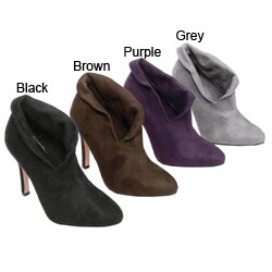 Liliana by Adi Microsuede Open Ankle Demi Boots