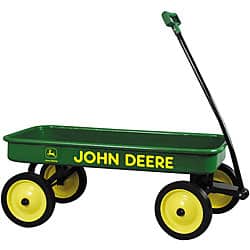 A Vintage Small Metal John Deer Wagon. A Good Kid's Wagon to Use