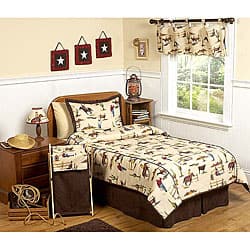 Shop Wild West Cowboy 4 Piece Twin Size Bedding Set Overstock