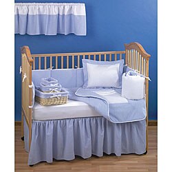 white waffle cot bedding