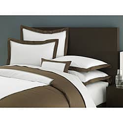 Shop Ampersand Colorblock Chocolate King Duvet Cover Overstock