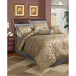 Shop Halifax 7 Piece Blue Comforter Set Free Shipping Today