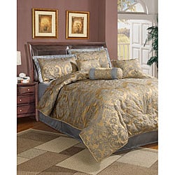 Shop Halifax 7 Piece Blue Comforter Set Overstock 3816713