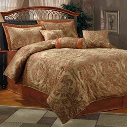 Shop Halifax 7 Piece Rust Comforter Set Overstock 3816750
