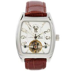 Shop Marcel Drucker Collection Deco Men S Brown Strap Watch Overstock