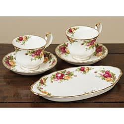 Royal Albert New Country Roses White Teacup & Saucer Set