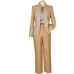 Austin Reed Women S 3 Piece Tweed Pant Suit Overstock 3858441