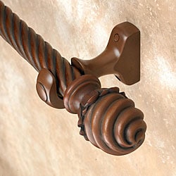 Cassidy West 8foot Twistwood Curtain Rod Set  Free Shipping Today  Overstock.com  11930206