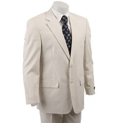 FINAL SALE Haspel Men's Tan and White Seersucker 2-button Suit ...