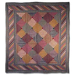 Shop Patch Magic King Size Harvest Log Cabin Quilt Free Shipping