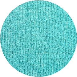 slide 1 of 1, Bright Blue Fleece Shag Rug (5' Round)
