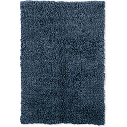 Flokati Denim Blue Area Rug (5' x 8'). Opens flyout.