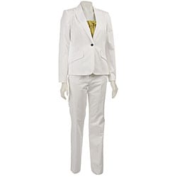 calvin klein white pantsuit