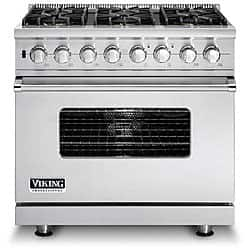 Shop Viking 36 Inch Stainless Steel Dual Fuel Range Overstock