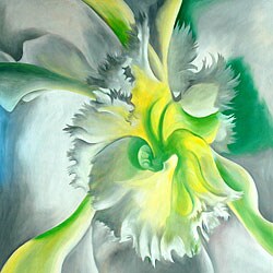 'Modern Orchid' Hand-painted Canvas Art - Overstock - 3978191