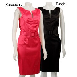 Ellen Tracy Women's Sleeveless Stretch Satin Dress. Opens flyout.