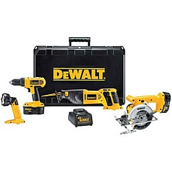 DeWalt 18 volt Cordless 4 piece Combo Kit Reconditioned Bed