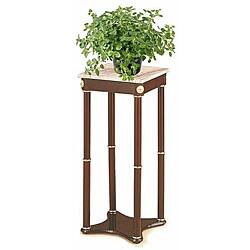 Square White Marble Plant Stand - - 4017908