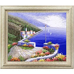 'Brick Path at Bay' Oil Painting - Bed Bath & Beyond - 4039731