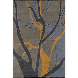 Hand-tufted Mandara Grey New Zealand Wool Rug (5' x. Opens flyout.