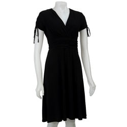 Shop Evan Picone Women's Tie-sleeve Jersey Dress - Free Shipping Today ...