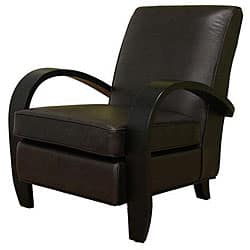 Shop Alex Full Leather Club Arm Chair Free Shipping Today