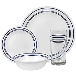 Corelle Classic Cafe Blue 16-Pieces Dinnerware Set 