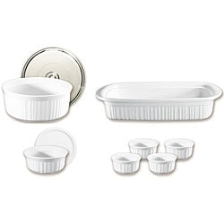 CorningWare French White 9 piece Bake and Serve Set