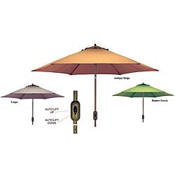 Shop Fully Automatic 9 Foot Patio Umbrella With Sunbrella Fabric