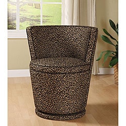 Shop Carousel Leopard Print Swivel Chair Overstock 4123699