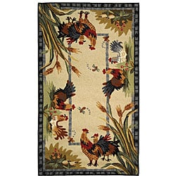 Black Rooster Area Rug (5'x7') - 14044353 - Overstock.com Shopping ...