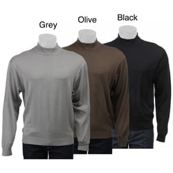 men's short sleeve silk mock turtleneck