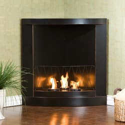 Shop Black Copper Corner Gel Fuel Fireplace Overstock 4222588