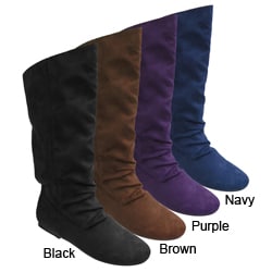 Baboo by Journee Collection Women's Microsuede Slouchy Boots