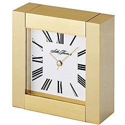 Shop Seth Thomas Goldtone Square Desk Alarm Clock Overstock