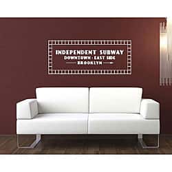 bw 2 x Vinyl Stickers 10cm Subway Brick Wall Sign #42066