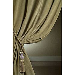 Shop Signature Ash Green Velvet Double Wide 108 Inch Curtain Panel