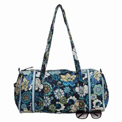 vera bradley blue duffel bag