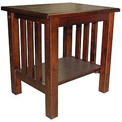 Shop Cherry Mission Style Nightstand End Table Overstock 4302618